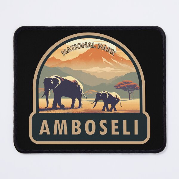 Item preview, Amboseli National Park Kenya Travel Art designed and sold by KrisSidDesigns.