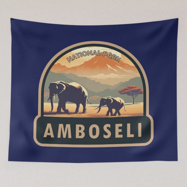 Item preview, Amboseli National Park Kenya Travel Art designed and sold by KrisSidDesigns.