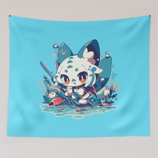 Item preview, Dreaming of fish designed and sold by Chibi Cat Art Corner.