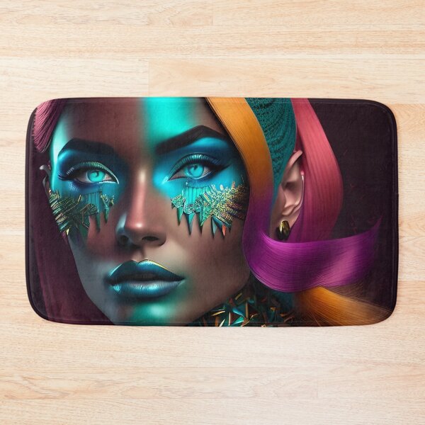 Item preview, Dreamscapes: Vibrant Colors and Enigmatic Faces Woman Portrait designed and sold by artmanikin.