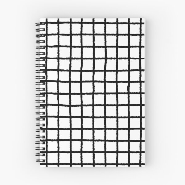 Item preview, Hand Drawn Windowpane Check Grid Pattern (black/white) designed and sold by Design Minds Boutique.