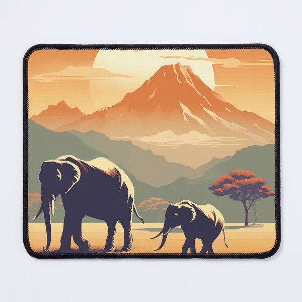 Item preview, Amboseli National Park Kenya Travel Art Vintage designed and sold by KrisSidDesigns.