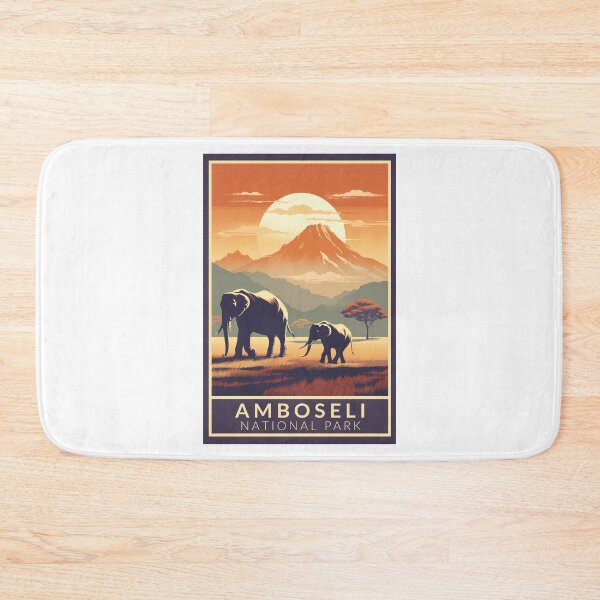Item preview, Amboseli National Park Kenya Travel Art Vintage designed and sold by KrisSidDesigns.