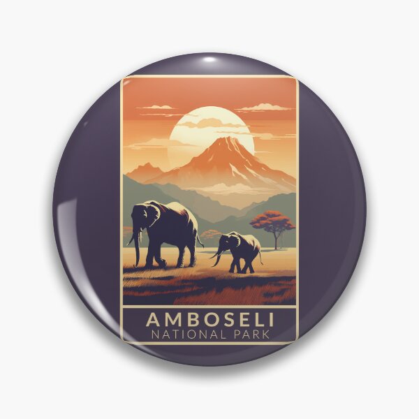 Item preview, Amboseli National Park Kenya Travel Art Vintage designed and sold by KrisSidDesigns.