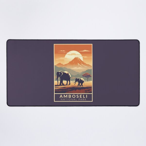 Item preview, Amboseli National Park Kenya Travel Art Vintage designed and sold by KrisSidDesigns.
