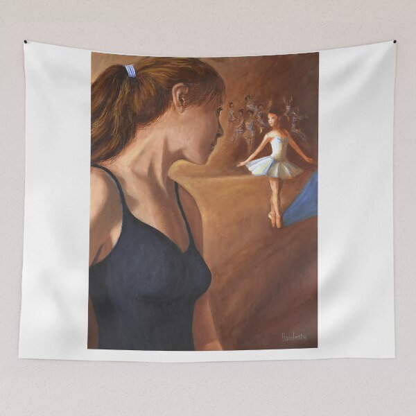 Item preview, Dancer woman girl watching other dancers designed and sold by Fantasyart123.