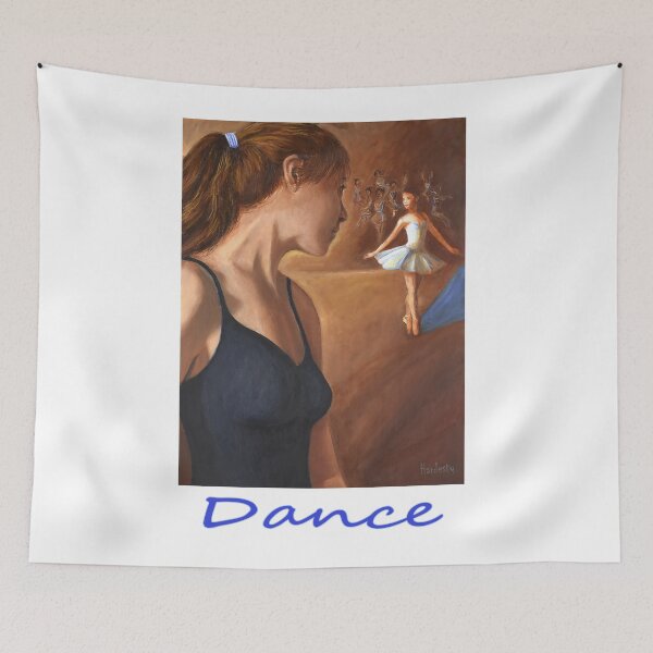 Item preview, Dancer woman girl watching other dancers designed and sold by Fantasyart123.
