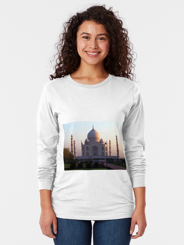Alternate view of The Taj Mahal at sunrise. Long Sleeve T-Shirt