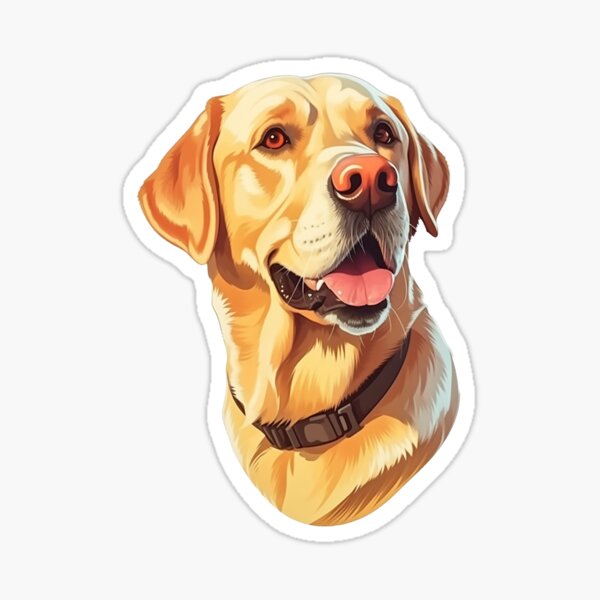 Item preview, Yellow Labrador Retriever Cute Cartoon Dog Pet Portrait Illustration designed and sold by Calypso Pixels.