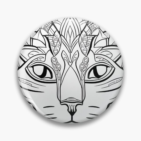Item preview, Cat mandala coloring book page for meditation, relax, mindfulness designed and sold by UlfrGutheitrir.