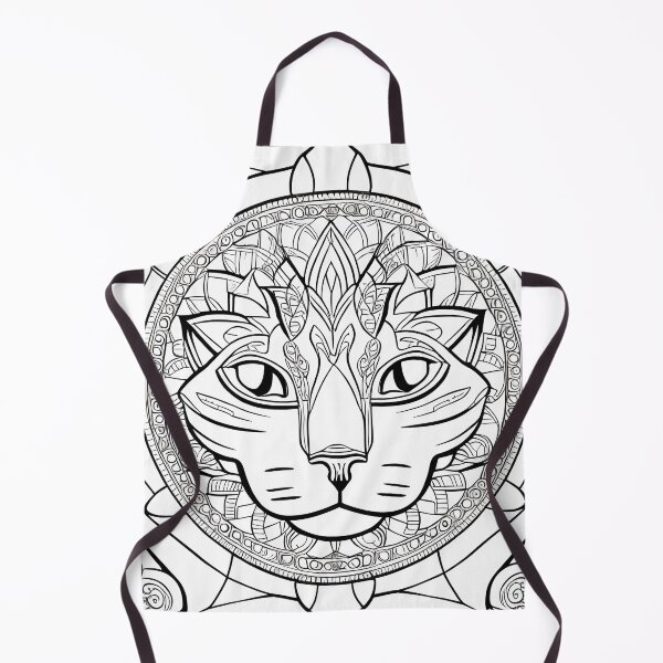 Item preview, Cat mandala coloring book page for meditation, relax, mindfulness designed and sold by UlfrGutheitrir.