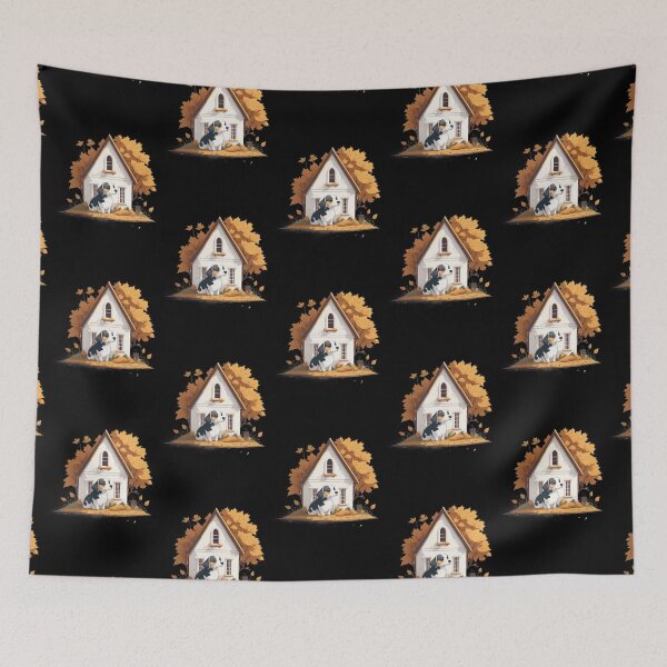 Item preview, Furry Friend in Fall: Cute Dog and Autumn Leaves designed and sold by hudaG.