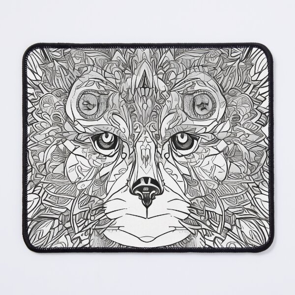 Item preview, Cat mandala coloring book page for meditation, relax, mindfulness designed and sold by UlfrGutheitrir.