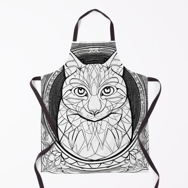 Item preview, Cat mandala coloring book page for meditation, relax, mindfulness designed and sold by UlfrGutheitrir.