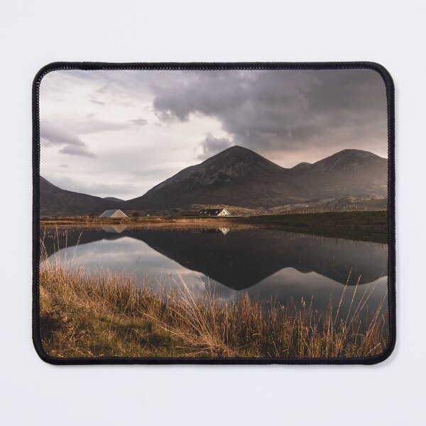 Item preview, Mirror lake with house and mountains in the background - Isle of Skye Scotland designed and sold by Danny Wanders.