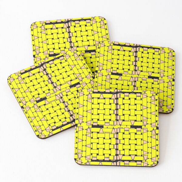 Item preview, Woven Yellow Pencils Pattern designed and sold by BartholGraphics.