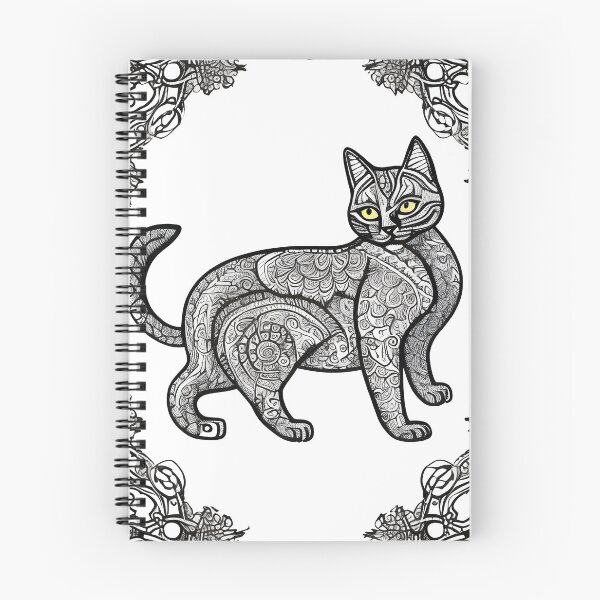 Item preview, Cat mandala coloring book page for meditation, relax, mindfulness designed and sold by UlfrGutheitrir.