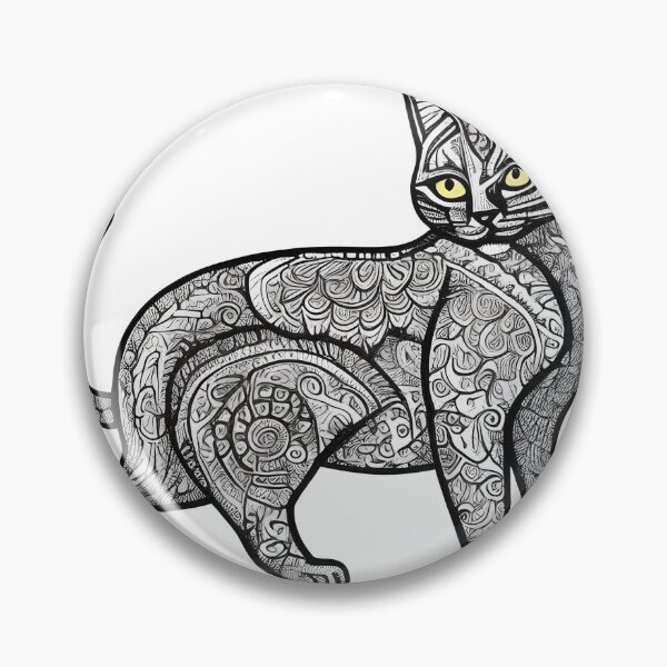 Item preview, Cat mandala coloring book page for meditation, relax, mindfulness designed and sold by UlfrGutheitrir.