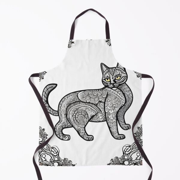 Item preview, Cat mandala coloring book page for meditation, relax, mindfulness designed and sold by UlfrGutheitrir.