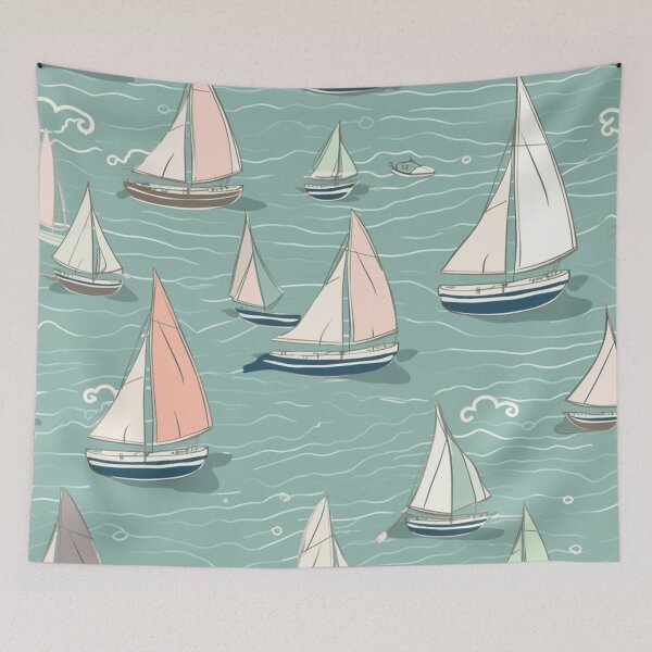 Item preview, A Sailboat Pattern designed and sold by StudioRedKoala.