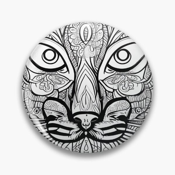 Item preview, Cat mandala coloring book page for meditation, relax, mindfulness designed and sold by UlfrGutheitrir.