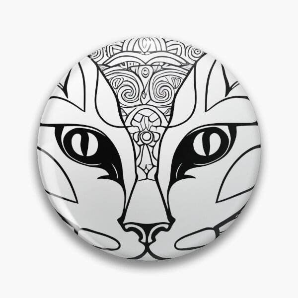 Item preview, Cat mandala coloring book page for meditation, relax, mindfulness designed and sold by UlfrGutheitrir.
