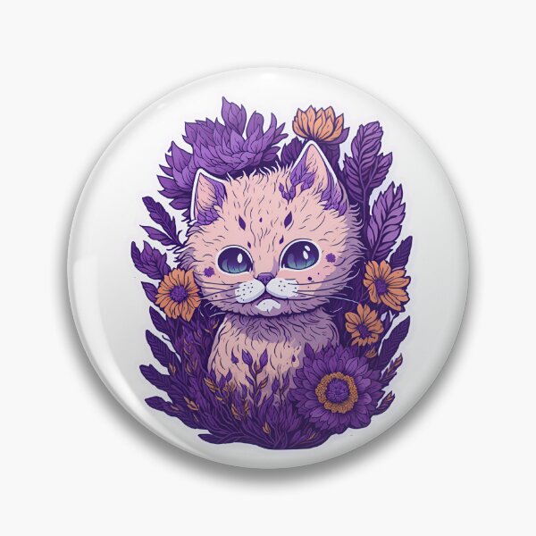 Artikelvorschau, Süße Katze mit floralen Illustrationen entworfen und verkauft von Mostofus.
