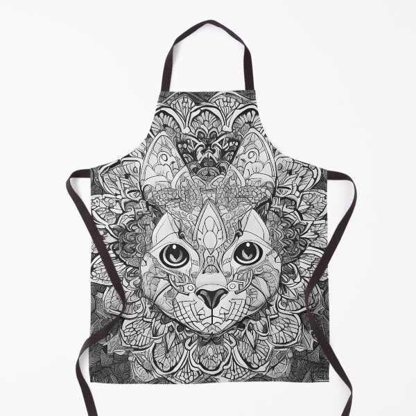Item preview, Cat mandala coloring book page for meditation, relax, mindfulness designed and sold by UlfrGutheitrir.