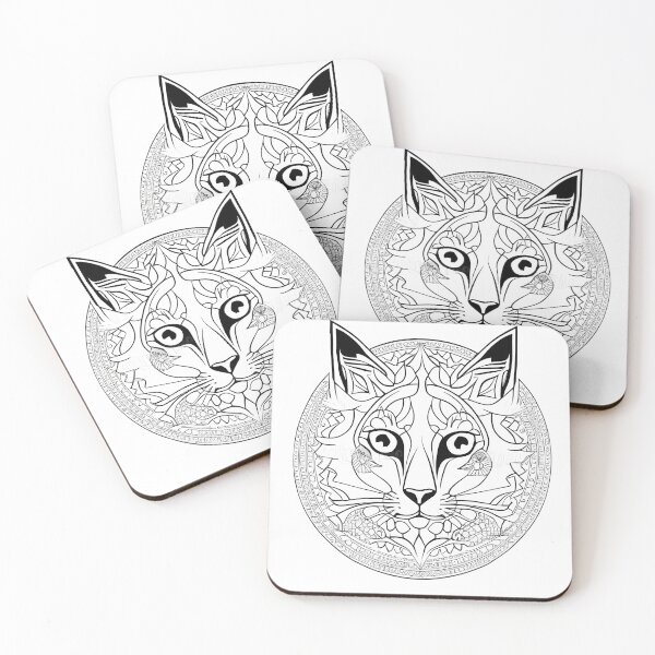 Item preview, Cat mandala coloring book page for meditation, relax, mindfulness designed and sold by UlfrGutheitrir.