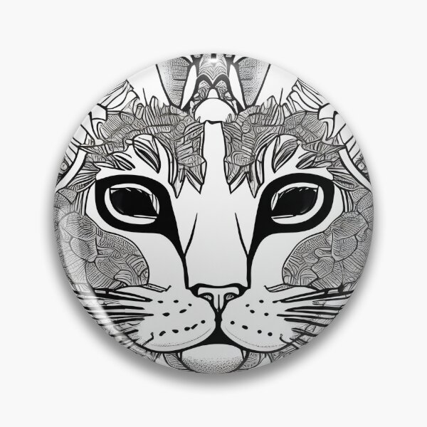 Item preview, Cat mandala coloring book page for meditation, relax, mindfulness designed and sold by UlfrGutheitrir.