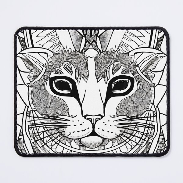 Item preview, Cat mandala coloring book page for meditation, relax, mindfulness designed and sold by UlfrGutheitrir.