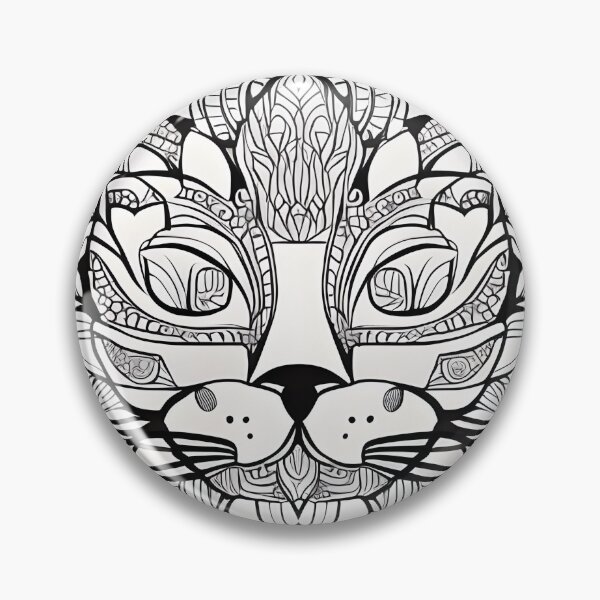 Item preview, Cat mandala coloring book page for meditation, relax, mindfulness designed and sold by UlfrGutheitrir.