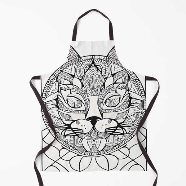 Item preview, Cat mandala coloring book page for meditation, relax, mindfulness designed and sold by UlfrGutheitrir.
