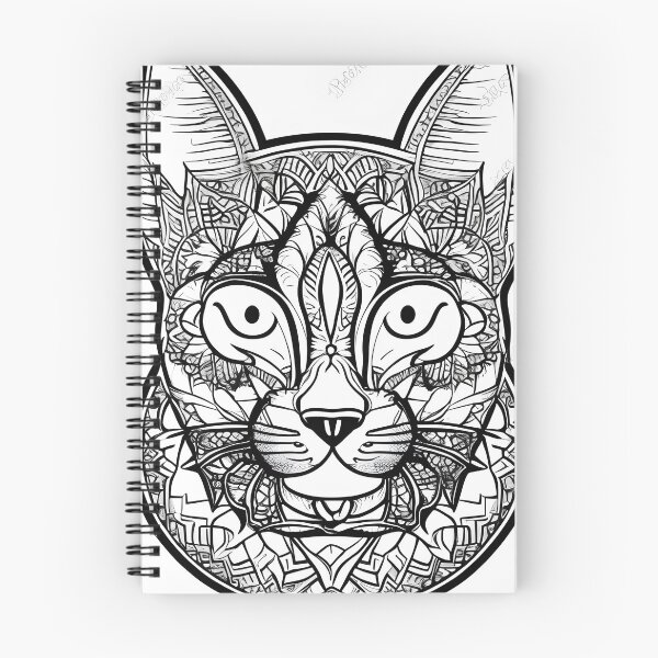 Item preview, Cat mandala coloring book page for meditation, relax, mindfulness designed and sold by UlfrGutheitrir.
