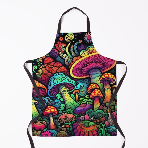 Artikelvorschau, Psychedelic hippie mushrooms in retro style. entworfen und verkauft von anytka.