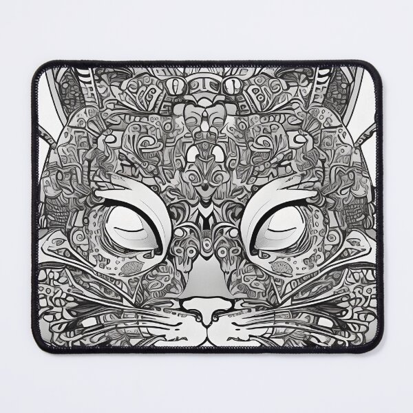 Item preview, Cat mandala coloring book page for meditation, relax, mindfulness designed and sold by UlfrGutheitrir.