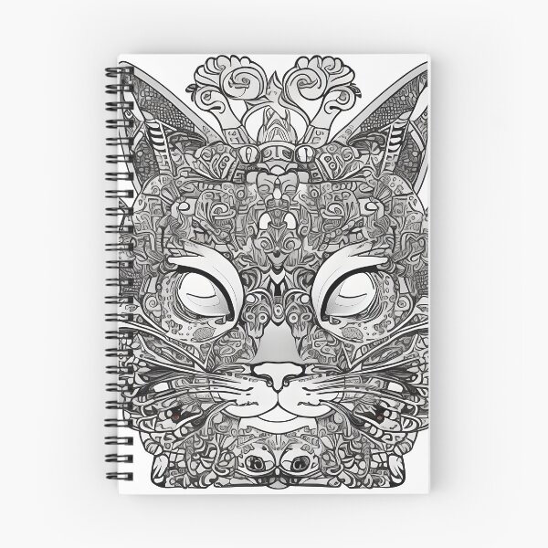 Item preview, Cat mandala coloring book page for meditation, relax, mindfulness designed and sold by UlfrGutheitrir.