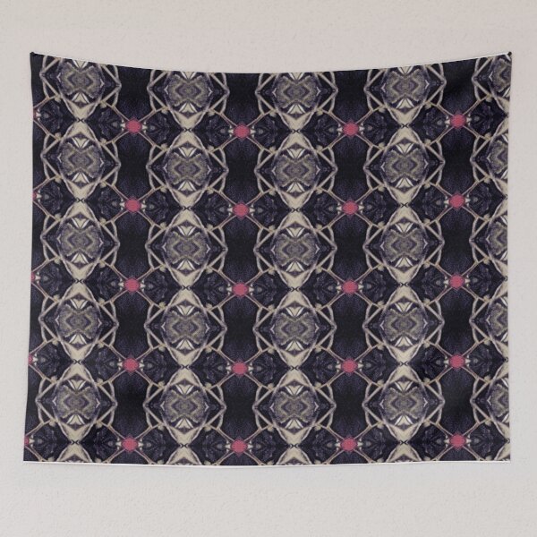 Item preview, Rose Red Black Taupe Diamond Pattern A450b designed and sold by byNicol.