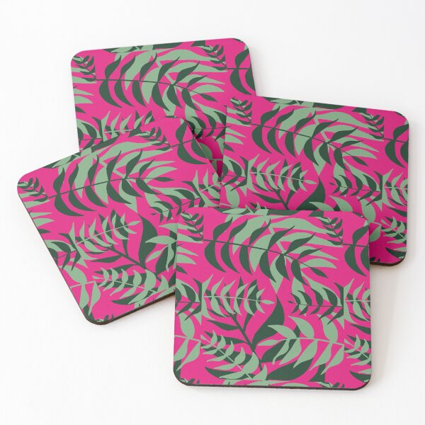 Item preview, tropical leaves pink designed and sold by katelynroseart1.