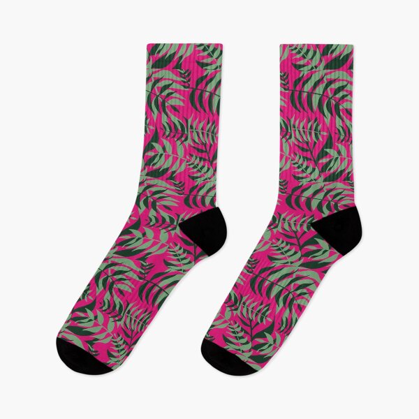 Item preview, tropical leaves pink designed and sold by katelynroseart1.