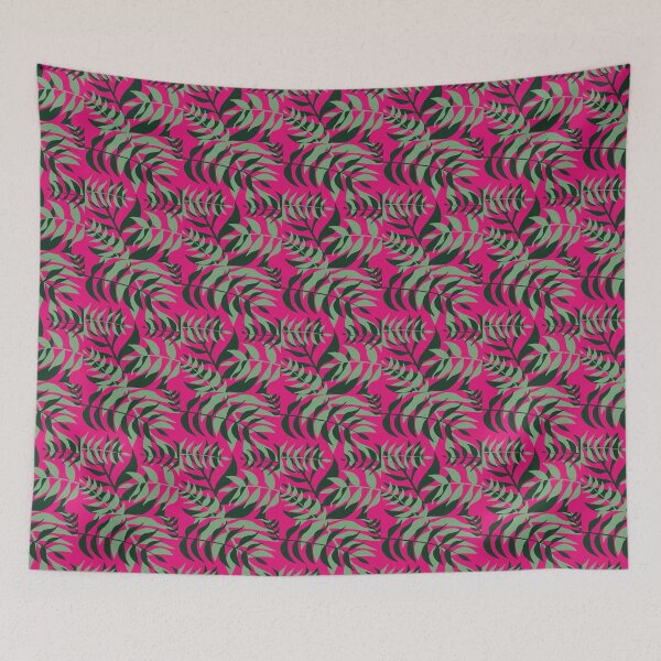 Item preview, tropical leaves pink designed and sold by katelynroseart1.