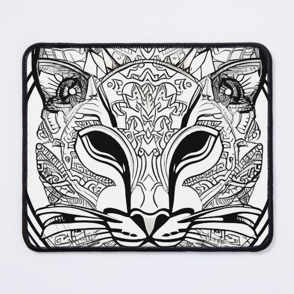 Item preview, Cat mandala coloring book page for meditation, relax, mindfulness designed and sold by UlfrGutheitrir.