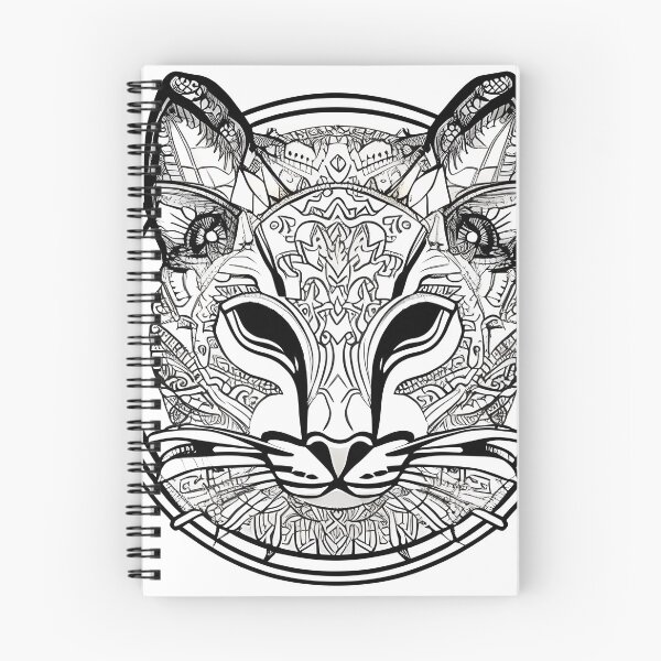 Item preview, Cat mandala coloring book page for meditation, relax, mindfulness designed and sold by UlfrGutheitrir.