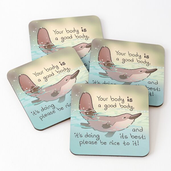 Item preview, "Your Body IS a Good Body" Swimming Platypus Cutie designed and sold by thelatestkate.