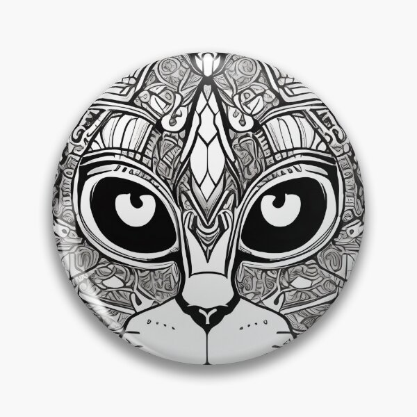 Item preview, Cat mandala coloring book page for meditation, relax, mindfulness designed and sold by UlfrGutheitrir.