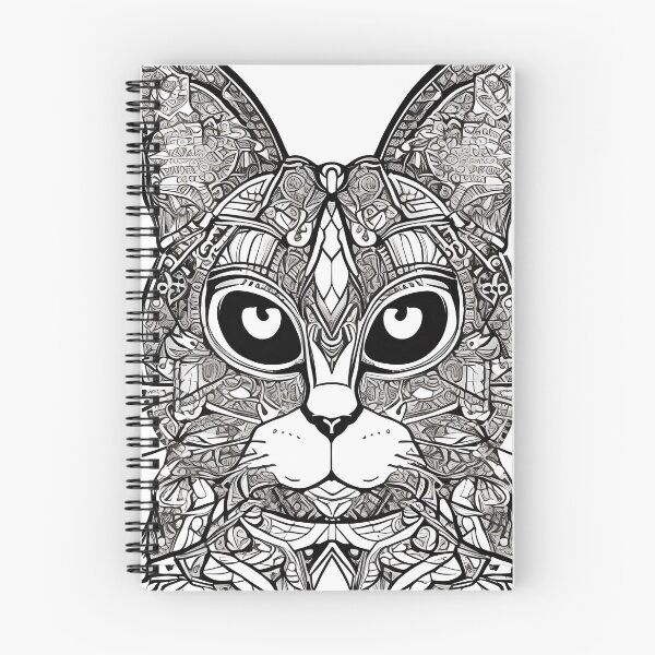 Item preview, Cat mandala coloring book page for meditation, relax, mindfulness designed and sold by UlfrGutheitrir.