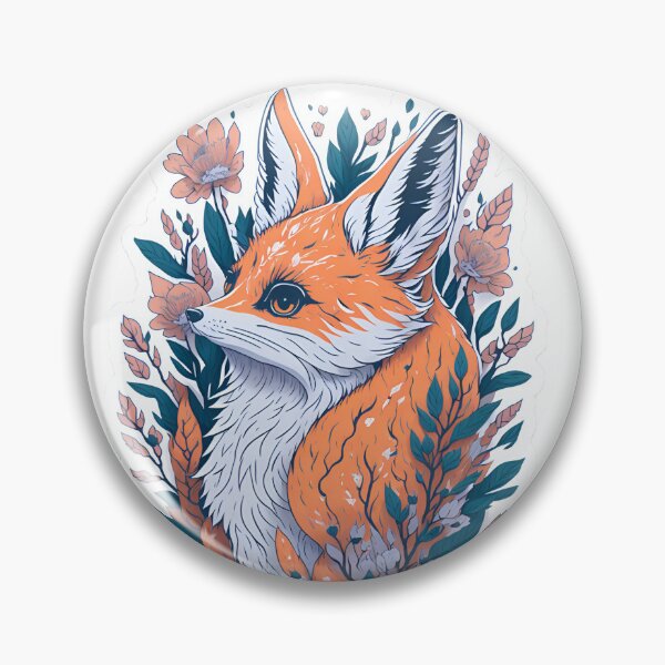 Item preview, Lindo zorro con ilustraciones florales designed and sold by Mostofus.