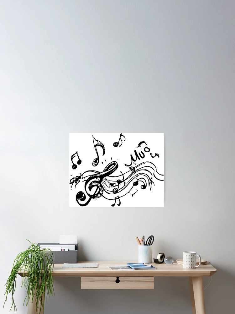 Thumbnail 2 of 3, Poster, Musical notes designed and sold by RipaDesign.