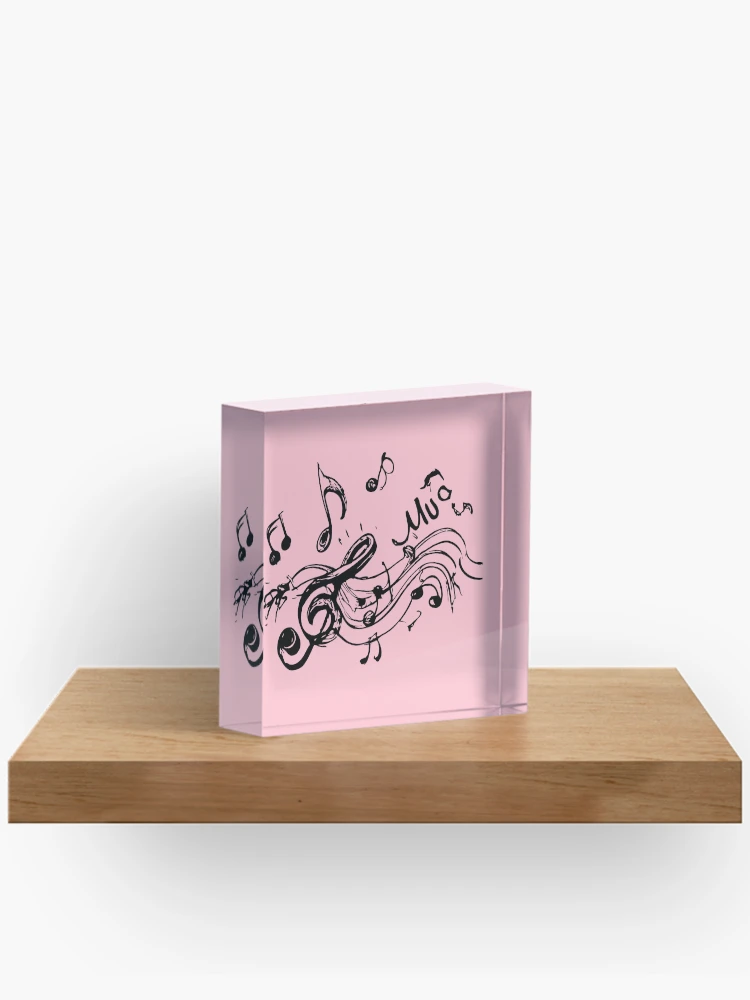 Thumbnail 2 of 5, Acrylic Block, Musical notes designed and sold by RipaDesign.