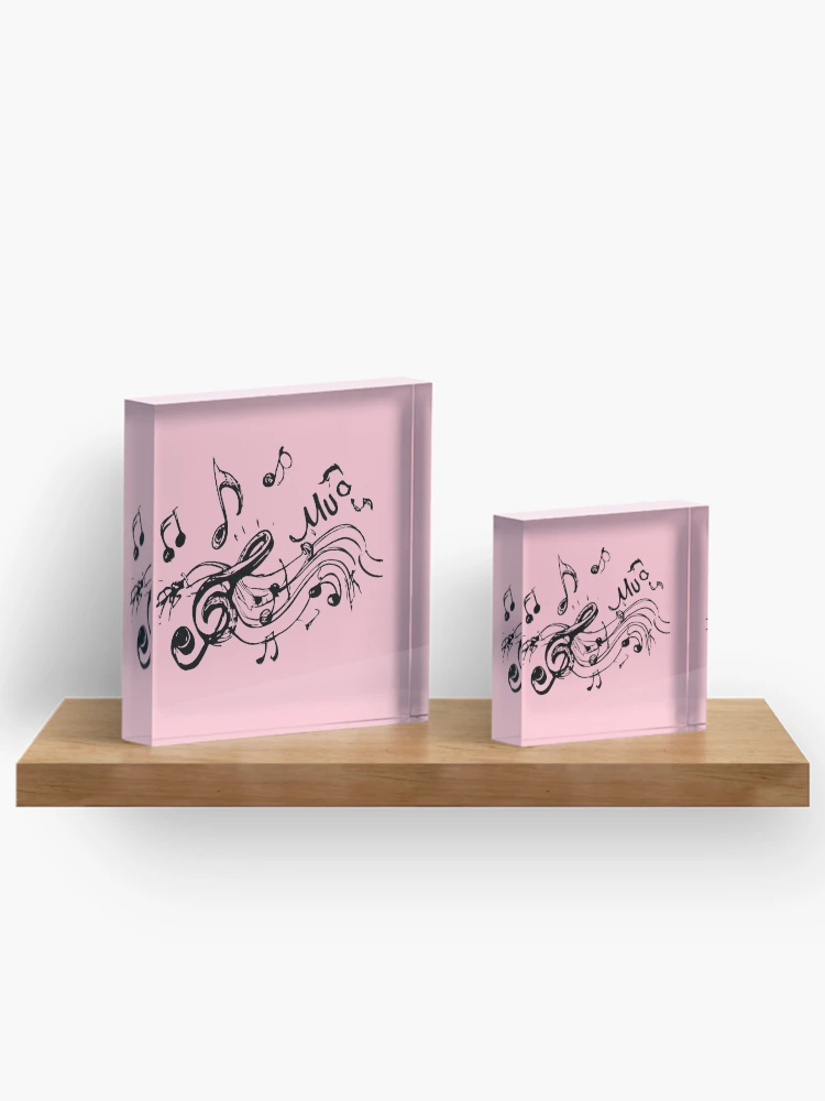 Thumbnail 3 of 5, Acrylic Block, Musical notes designed and sold by RipaDesign.